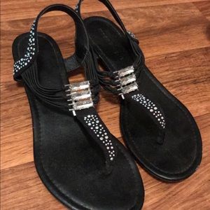 Black Sandals with beads